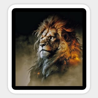 Battle worn Majestic Lion Sticker